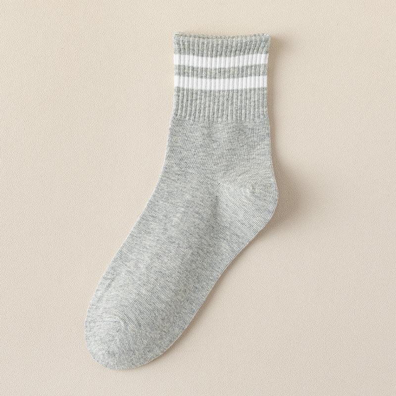 Damskie Wiosenno-Jesienne Paski Czysta Bawełna Wszystkie Rodzaje Ciepłe Sportowe Skarpety Tube