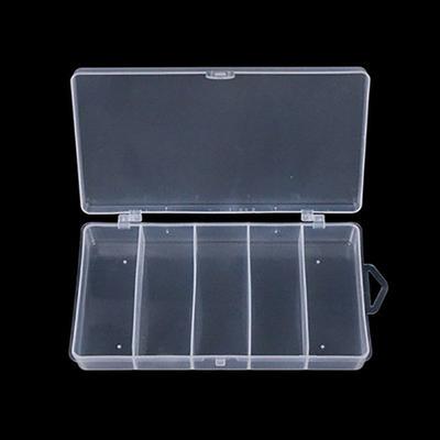 5 Fächer Angelgerät Box Aufbewahrungskoffer für Fliegenfischen Blinker Löffel Haken Köder Organizer Angelzubehör Werkzeugkoffer