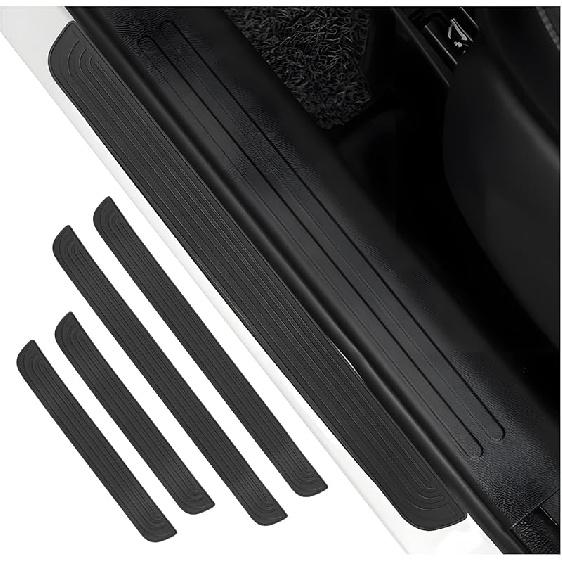 4PCS 1.68" Width Car Door Sill Protector,Automotive Door Entry Guard For Non-Slip And Sill Steps Protection,Universal Anti-Collision Car Doors