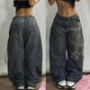 Women's High Waist Straight Leg Loose Fit Long Jeans Vintage High Street Style Denim Pants