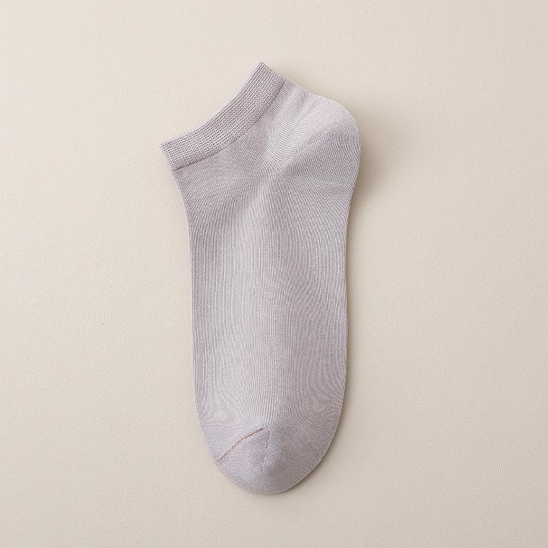 

Men Spring and Autumn Trend of Thin Cotton Deodorant Sweat Absorption Low Top Socks 1 pair светло-серый