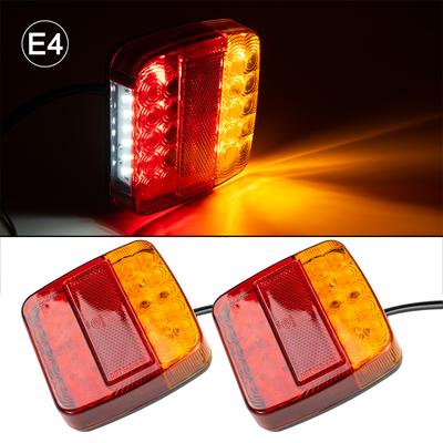 2 x Rücklichter hinten, Brems-Stopp-Kontrollleuchte, Kennzeichenleuchte, wasserdichter Reflektor, 12 V, universell für Anhänger, Transporter, LKW