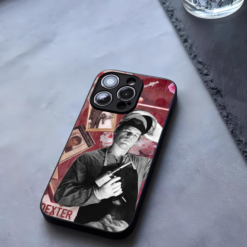 Dexter Morgan Pouzdro na telefon Tvrzené sklo Pro IPhone 17 13 14 16 12 15 11 Pro Max Plus Mini X XR SE2020 Coque