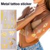 Golden Silver-color Metallic Tattoo Sticker for Women Girls Temporary Tattoo Sticker