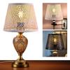 E27 Hollow Out Lamp Shade Floral Print Universal Metal Lampshade Exquisite Lamp Cover for Table Lamp Bedroom Bedside Light