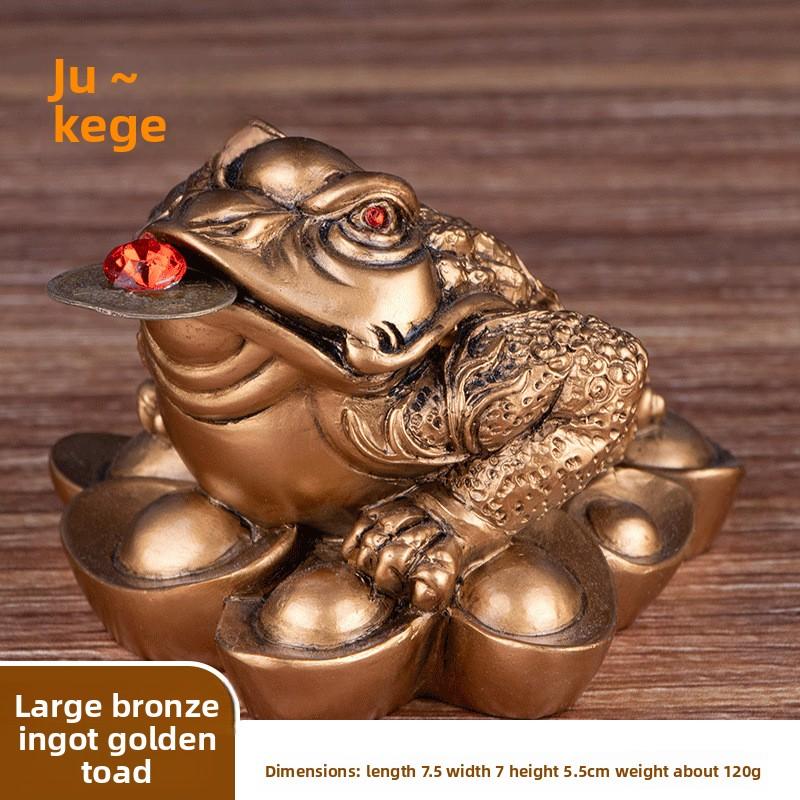 Lucky Golden Toad Ornament Three-legged Toad Home Decoration Gifts