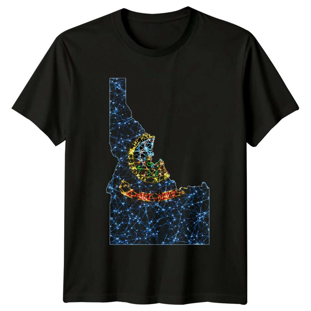 Idaho State Outline USA Landmarks Unisexs Tee Unisexs TShirt Graphic Top