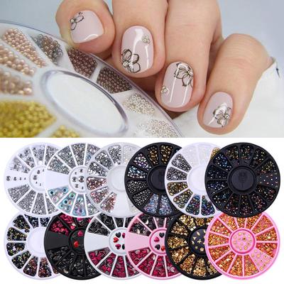 1 Box runde Strasssteine ​​für Acryl-UV-Gel-Nagelkunst