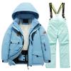 Children's Winter Ski Suit: Fleece-Lined, Waterproof, Windproof, One-Piece Ski Bib Pants for Boys and Girls