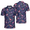 Trendy essential! Floral print short sleeve polo shirt, casual and versatile.