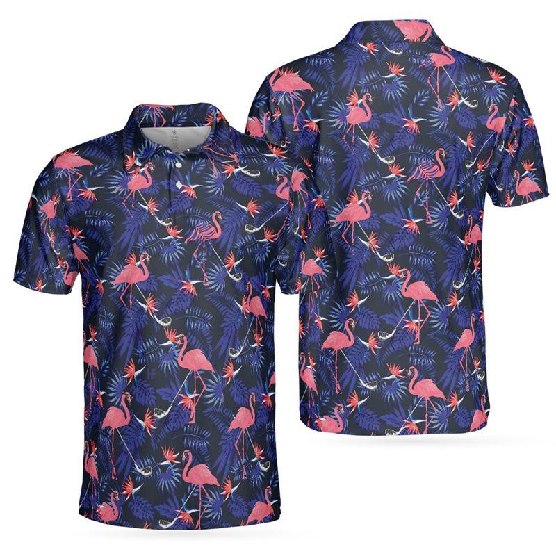 Trendy essential! Floral print short sleeve polo shirt, casual and versatile.