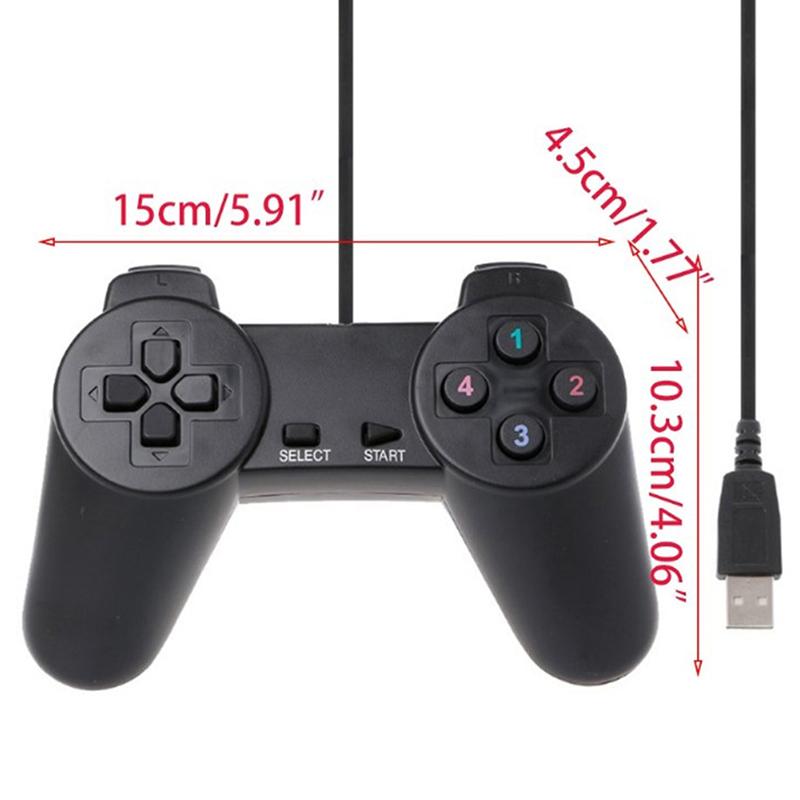 Usb 2.0 Gamepad Gaming Joystick Wired Game Controller For Laptop Computer Pc 135Cm Cable Length