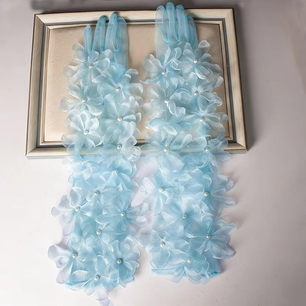Pearl Long Gloves Elegant Bridal Gown Accessories  Travel Photography