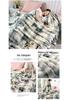 Cross-border Tie-dye Ink Painting Fleece Blanket - Large Bubble Air Conditioning Shawl