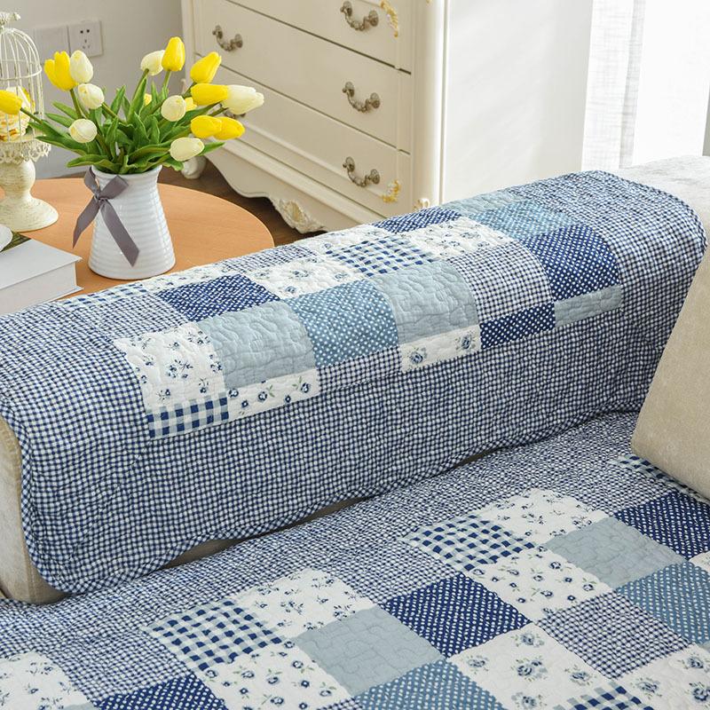 Cotton Quilted Couch Mat Four Seasons Non-Slip Fabric Summer Universal Seat Cushion Leather Sofa Cover For Living Room Decorate