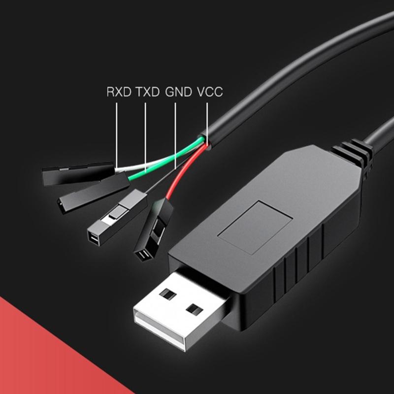 Highly speed USB to TTL Converters Cable  Chip Supported Durability Wire USB to TTL Adapters Cable Flexible Toughly
