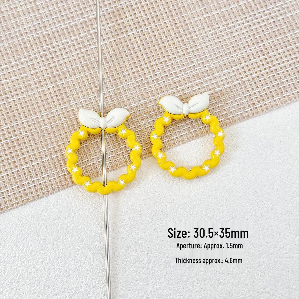 Macaron Colored Bow Hair Tie & Beaded Phone Chain Accessories - Cute & Stylish DIY