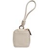 Mini Small Item Genuine with Key Holds 2 Smart Card Hand Round Pouch, Case, Leather, Mirror, Case, Keys, Slots, Strap, Carabiner, Zipper,