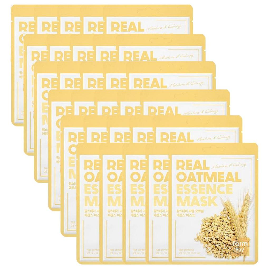 Farmstay Real Oatmeal Essence Mask (23ml x 30ea) - Hydrating & Nourishing