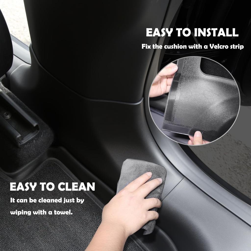 AABLU1 Door Sill Protector For Tesla Model Y 2025 2026 Juniper Front and Rear Door Sill Scuff Plate Guard Easy To Clean TPE Material