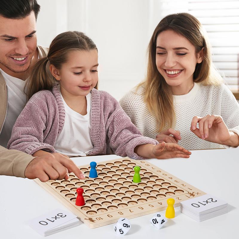 Дерев'яна дошка множення 99 Монтессорі Арифметичні іграшки Таблиця множення Навчання математиці Лічба Навчальні посібники для дітей