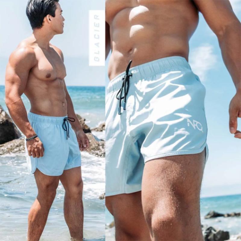 Summer Thin Sports Fitness Shorts Men's Quick-drying Loose Breathable Running Shorts Fashion Casual Large Size Quarter Pants
