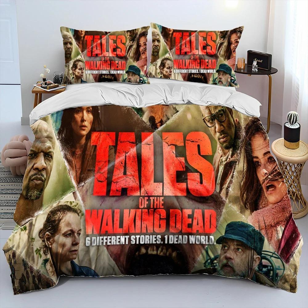 Horror TV The Walking Dead Lincoln Piumone Set Biancheria da Letto, Copripiumino Set Letto Coperta Federa, Set Biancheria da Letto Matrimoniale Queen Size