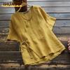 Women's Fashion Casual Solid Color Print Short Sleeve V Neck Blouses & Shirts