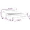 VidaXL Daybed with Trundle and Drawers Light Grey 90x190 Cm Fabric 3197594