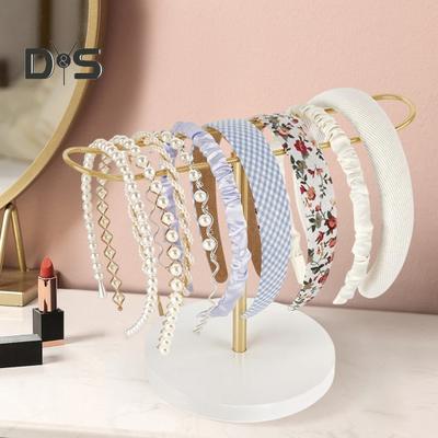 Hairband Storage Rack Polished Metal Smooth Surface Large Capacity Hairband Display Stand Necklace Bracelet Watch Organizer
