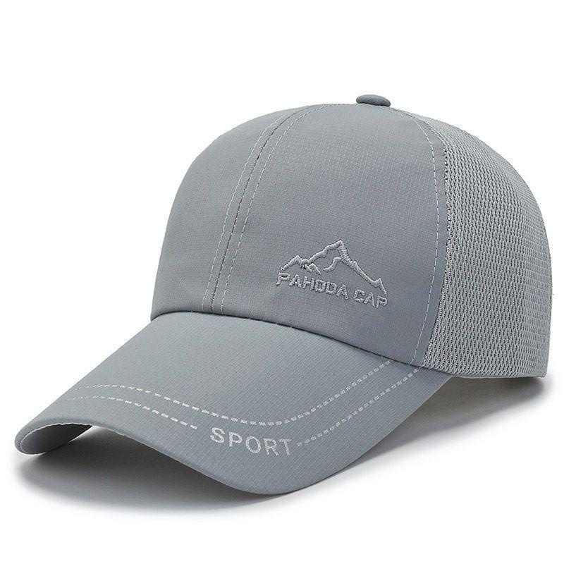 

Мужская и женская сетчатая дышащая бейсбольная спортивная кепка с защитой от солнца, шляпа от солнца дальнобойщика серый