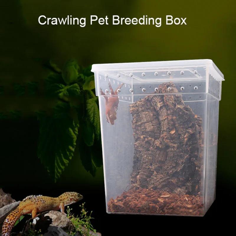 High Transparent Reptile Pet Breeding Box Crawling Pet Feeding Box Lizard Silkworm Scorpion Beetle Insect Box Pet House Cage trasparente