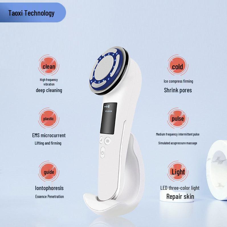 EMS Microcurrent Beauty Device: Home Use Face-Lifting, Firming, and Slimming Photon Skin Rejuvenation, Anti-Aging Massage Tool.