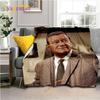 John Wayne Blanket Super Soft 3D Printed Famous Cowboy Actor John Wayne Flannel Blanket Home Bedroom Washable Warm Lazy Blanket
