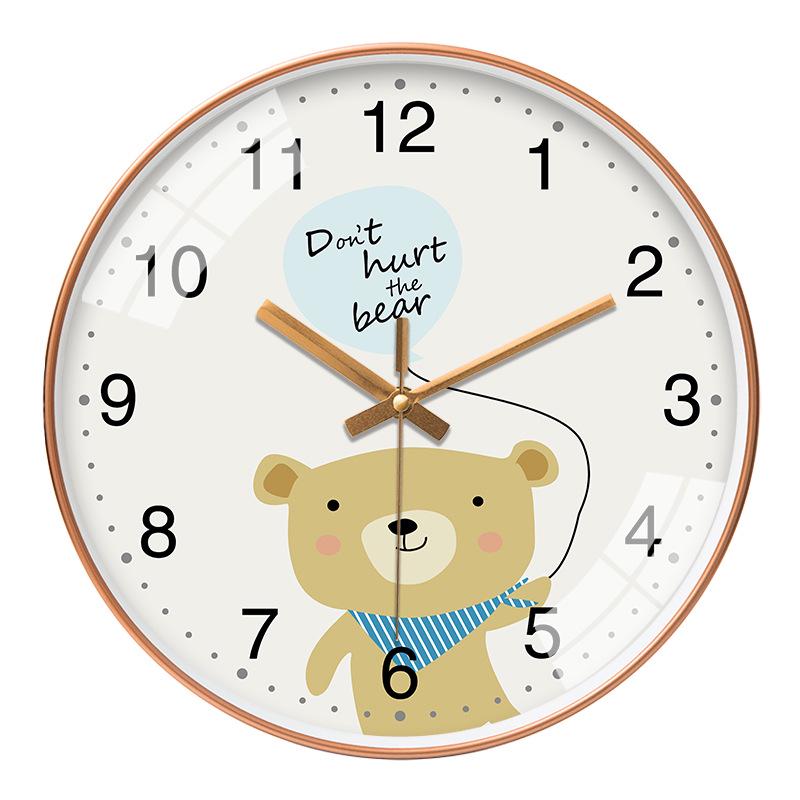 14-Inch Ultra-Quiet Creative Cartoon Wall Clock - Modern Design for Living Room