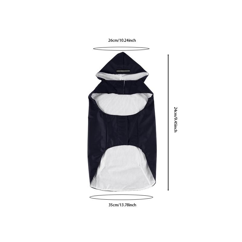 Dog Raincoat Waterproof Hoodie Jacket Rain Poncho Pet Rainwear Clothes with Reflective Stripe for All Sizes Big Puppies