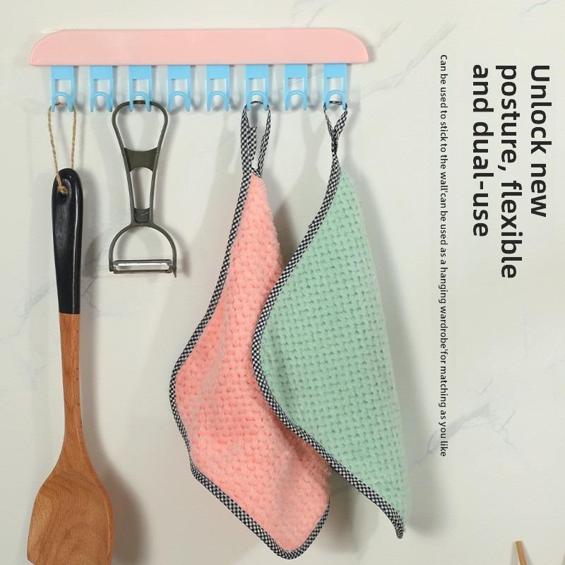 1/2/3/4PCSMultifunctional hook hanger underwear vest storage artifact dormitory canbe attachedTowall-mounted clothes drying rack