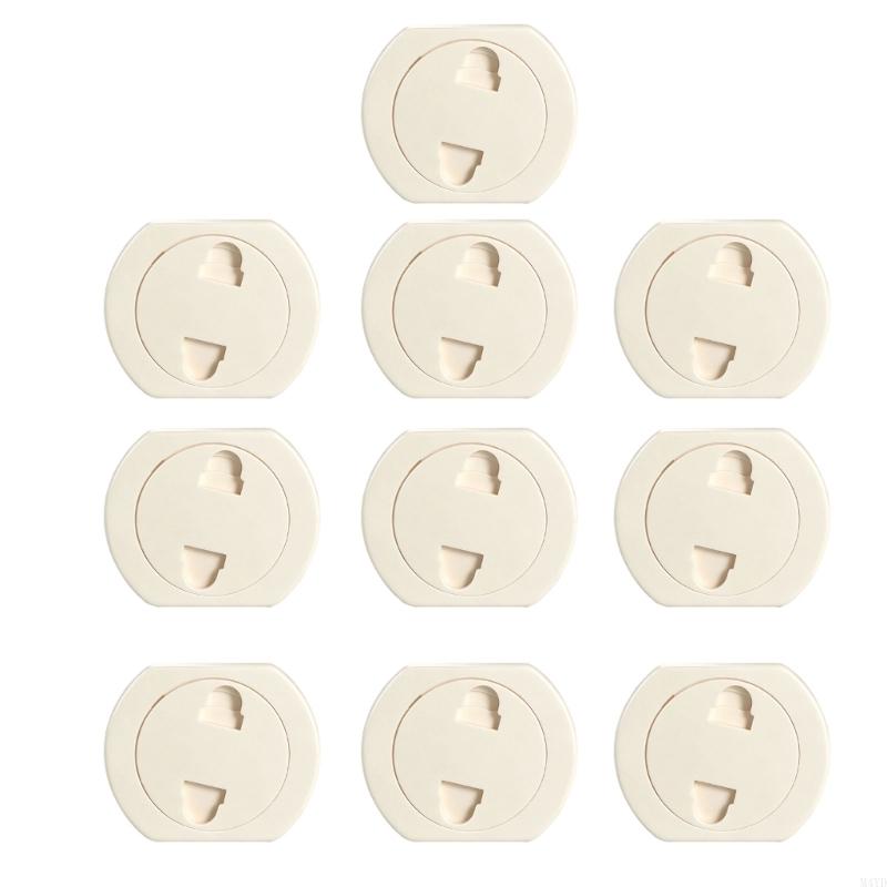 10Pcs Socket Protector Plastic Plugs with Closing Design Safety Outlet Plug Covers For Electrical Power Outlets M4YD