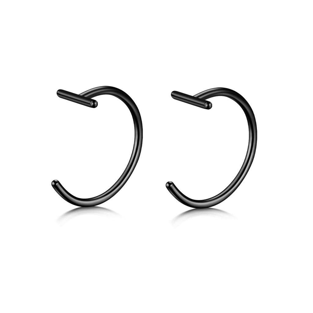 Piercing do wargi na klips 18G Stal nierdzewna Hipoalergiczny Punk Bez przekłuwania Pierścień do warg Pozłacany Kolczyk do chrząstki ucha Conch Cuff