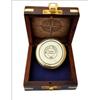India Brass Poem Compass Lid With Wooden Box Collectible Gift Compass  (Gold, Brown)