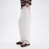 NVG·YOUNG Loose Fit Pure Cotton Curved Leg Drawstring Jeans