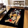 Alfombra de Monkey D Luffy para Sala de Estar, Dormitorio, Decoración de Sofá del Hogar, Alfombrilla Antideslizante para Jugar Niños