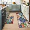 VIKAMA Boho Mandala Floral 2 Pack Kitchen Mat Non Slip Oil Resistant Waterproof Long Rug Sink Stove Farmhouse Entry Home Decor