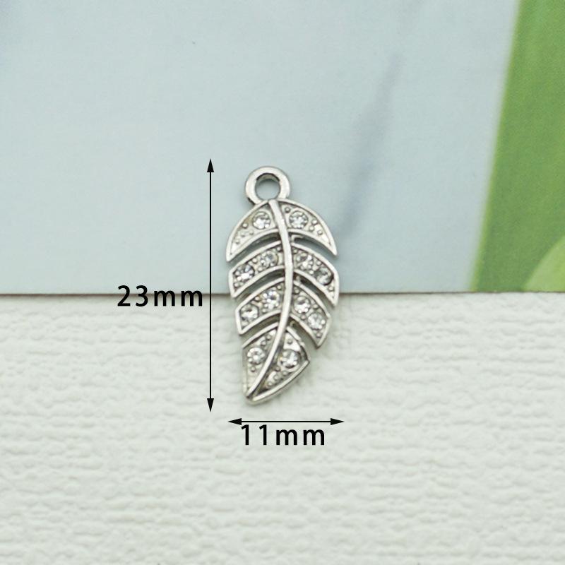 Náhrdelník a náramek s diamantovými listy – špičkové módní doplňky ze slitiny DIY slitin