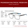 Progressive photochrome multifokale Lesebrille 3 in 1 Outdoor-Bifokal-Sonnenbrille TR90 Sport Anti Blue Near Far Brillen