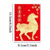 6Pcs Chinese Spring Festival Horse Year Lucky Money Envelope 2026 New Year Party Gold Foil Envelope Creative Cartoon Red Pocket