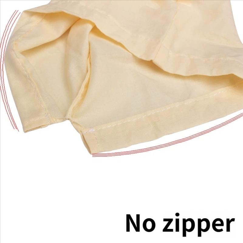 Milk Teas Cotton Filter Strainer Bag with Stainless Steel Rings for Fine Filtration in Beverage Preparation No Zippered