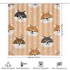 Adorable Shiba Inu Print Shower Curtain Peach White Polka Dot Bathroom Decor For Kids Bathrooms Size: 72X72 Inch (180 X 180 Cm)
