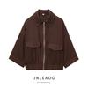 Jnleaog Spring New Arrival Women's Clothing Fashion Style French Ramie Blended Zipper Jacket Outwear 3448824700