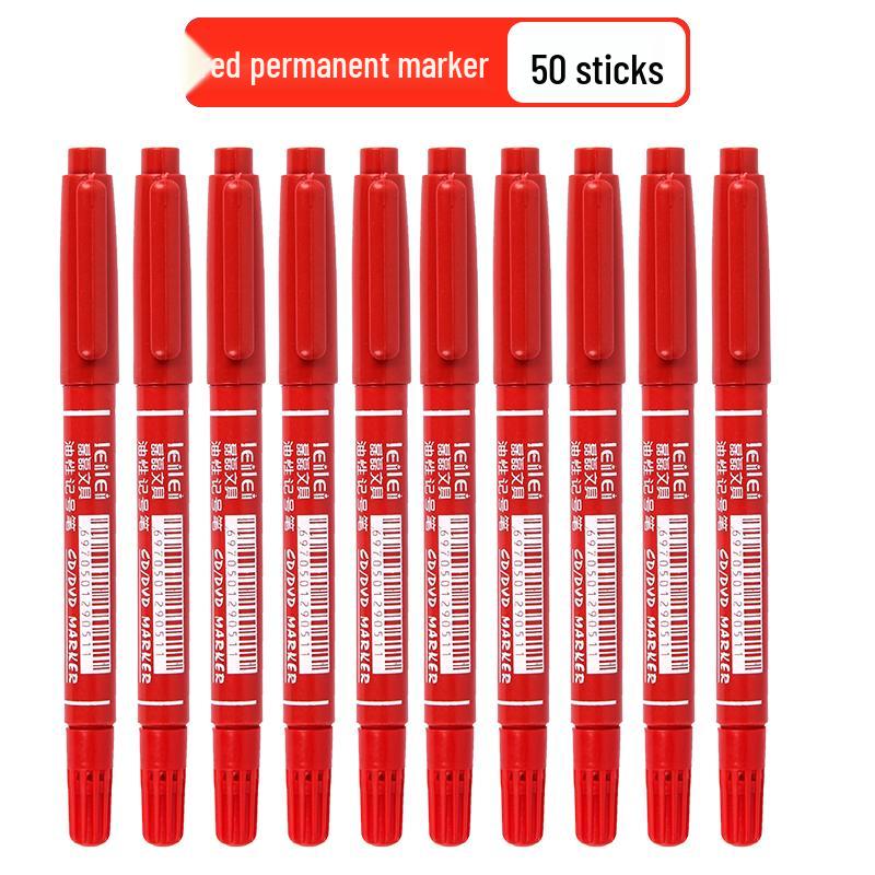 **Çift Uçlu Küçük Çocuk Çizim Kalemi - Siyah/Kırmızı/Mavi, İnce Uçlu, Su Bazlı**